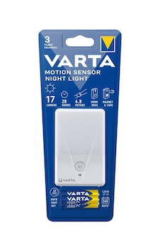 Varta Hareket Sensörlü Gece Aydınlatması Tekli Paket 3 Adet AAA İnce Kalem Pil Dahil Varta Hareket Sensörlü Gece Aydınlatması Tekli Paket 3 Adet AAA İnce Kalem Pil Dahil