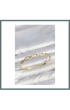 Bezos Gold Renk Gemi Zinciri Model Zirkon Taşlı Kadın Kelepçe Bileklik Ventra Bezos Gold Renk Gemi Zinciri Model Zirkon Taşlı Kadın Kelepçe Bileklik Ventra