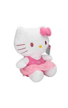 Peluş Hello Kitty Pembe Elbiseli Fiyonklu Büyük Boy 50 Cm Pelüş