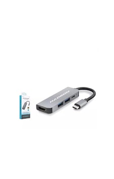 Hadron Hdx7840 Type-c To Hub Hdtv Hdmi 4k 30hz + Type-c + 2-usb3.0 4ın1 Gri Hadron Hdx7840 Type-c To Hub Hdtv Hdmi 4k 30hz + Type-c + 2-usb3.0 4ın1 Gri