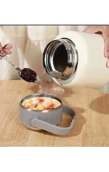 Çelik Mama Termosu Sıcak Veya Soğuk Yiyecekler İçin Öğle Yemeği Termosu 900 Ml - Beyaz Beyaz Çelik Mama Termosu Sıcak Veya Soğuk Yiyecekler İçin Öğle Yemeği Termosu 900 Ml - Beyaz Beyaz