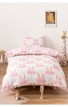 Zethome Gold Tavşan Çift Taraflı Çocuk Nevresim Takımı 160x220 Cm Beyaz