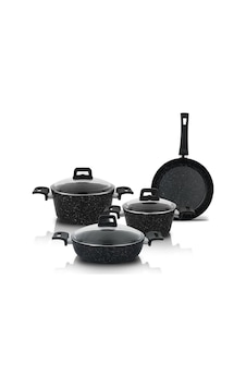 Schafer Savor 7 Parça Granit Tencere Seti-Siyah Schafer Savor 7 Parça Granit Tencere Seti-Siyah