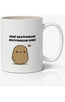 Seni Seviyorum Biliyorsun Dimi Yazılı Baskılı Kupa Bardak - Baskılı Kahve Kupa Bardak Seni Seviyorum Biliyorsun Dimi Yazılı Baskılı Kupa Bardak - Baskılı Kahve Kupa Bardak