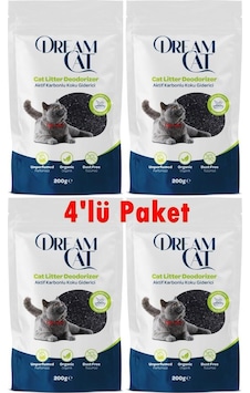 Dream Cat Kedi Kumu Koku Giderici Aktif Karbonlu 4x200 Gr Dream Cat Kedi Kumu Koku Giderici Aktif Karbonlu 4x200 Gr