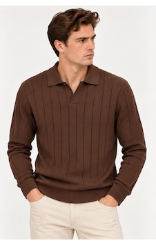 Classics Men Turbulance Slim Fit Erkek Polo Yaka Triko Kazak 7786 Kahverengi Classics Men Turbulance Slim Fit Erkek Polo Yaka Triko Kazak 7786 Kahverengi