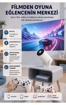 Astraltech Taşınabilir Projeksiyon Cihazı 4k Destekli Wi-fi Kablosuz Ekran Yansıtma Astraltech Taşınabilir Projeksiyon Cihazı 4k Destekli Wi-fi Kablosuz Ekran Yansıtma
