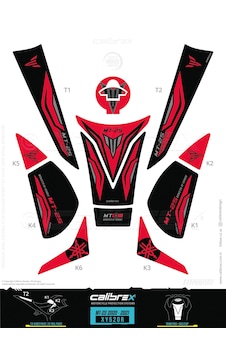 Calıbrex Yamaha Mt-25 2020- Tank Pad Full Set Kırmızı Calıbrex Yamaha Mt-25 2020- Tank Pad Full Set Kırmızı