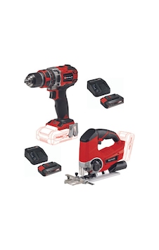 Einhell TE-CD 18/50 li-i BL Matkap TE-JS 18 li Dekupaj 2x2.5 Set Einhell TE-CD 18/50 li-i BL Matkap TE-JS 18 li Dekupaj 2x2.5 Set