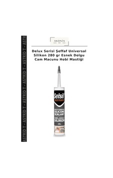 Delux Serisi Şeffaf Universal Silikon 280 Gr Esnek Dolgu Cam Macunu Hobi Mastiği