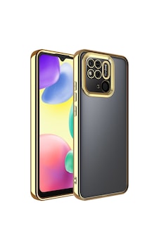 Fibaks Redmi 10c/poco C40 Uyumlu Kılıf Kamera Lens Korumalı Şeffaf Renkli Logo Gösteren Parlak Kapak Gold Fibaks Redmi 10c/poco C40 Uyumlu Kılıf Kamera Lens Korumalı Şeffaf Renkli Logo Gösteren Parlak Kapak Gold