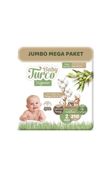 Baby Turco Doğadan Bebek Bezi 2 Numara Mini Jumbo Mega Paket 210 Adet