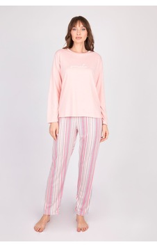 Burcumay Kadın Uzun Kollu Yumuşak Dokulu Pembe Pijama Takımı Pembe Burcumay Kadın Uzun Kollu Yumuşak Dokulu Pembe Pijama Takımı Pembe