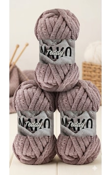 Teddy Peluş Dokulu Yumuşak El Örgü Yünü 13953 Pudra-3'lü Set Teddy Peluş Dokulu Yumuşak El Örgü Yünü 13953 Pudra-3'lü Set