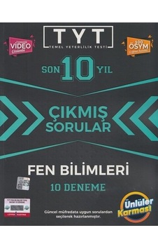 TYT Fen Bilimleri Karması Tıpkı Basım 10 Deneme- Ünlüler Karması