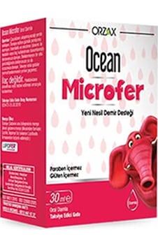 Orzax Ocean Microfer Damla 30 Ml Demir Desteği 4-10 Yaş Grubu Çocuklar İçin Günde 1 Ml'dir... Orzax Ocean Microfer Damla 30 Ml Demir Desteği 4-10 Yaş Grubu Çocuklar İçin Günde 1 Ml'dir...