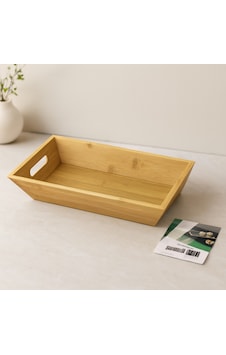 Bambu Dikdörtgen Sunum Tepsisi 16x30x4.5 Cm Çift Kulplu Acı Kahve Bambu Dikdörtgen Sunum Tepsisi 16x30x4.5 Cm Çift Kulplu Acı Kahve