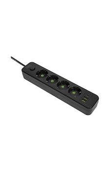 Hilfe Usb'li 4'lü Akım Korumalı Uzatma Priz Reset Butonlu 2500w Power Strip 1