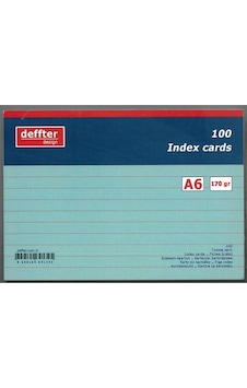 Deffter A6 Çizgili Index Kartı Mavi Deffter A6 Çizgili Index Kartı Mavi