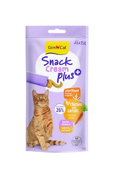 Snack Cream Sterilised Chicken & Carrots Kedi Ödülü 6x15gr Snack Cream Sterilised Chicken & Carrots Kedi Ödülü 6x15gr