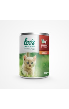 Leos Tavuk Parça Etli Soslu Konserve Yavru Kedi Maması 24 x 400 G Leos Tavuk Parça Etli Soslu Konserve Yavru Kedi Maması 24 x 400 G