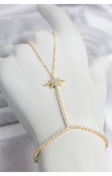 Mey İthalat Pirinç Gold Renk Zirkon Taşlı Kutup Yıldızı Model Şahmeran Çok Renkli 74921713