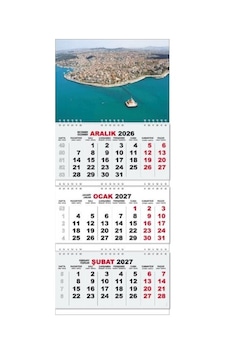 2027 Gemici Duvar Takvimi - Üsküdar Çok Renkli 2027 Gemici Duvar Takvimi - Üsküdar Çok Renkli