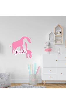 Kişiye Özel Zürafalar Tasarımlı Çocuk Odası Duvar Sticker-2 Kişiye Özel Zürafalar Tasarımlı Çocuk Odası Duvar Sticker-2