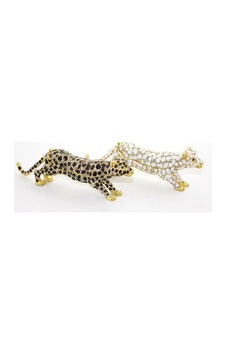 Swaroski Taşlı Leopar Dekoratif Obje 20x6 Cm Swaroski Taşlı Leopar Dekoratif Obje 20x6 Cm