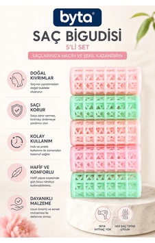 Isısız Saç Bigudisi 5 Li Set Pratik Kullanım, Doğal Dalga Ve Bukle Şekillendirici Çok Renkli
