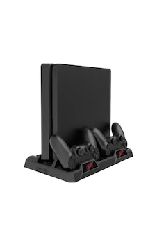 Sony Ps4 Uyumlu Slim/pro Stand Şarj Istasyonu Soğutma Fanlı Multifonksiyonel