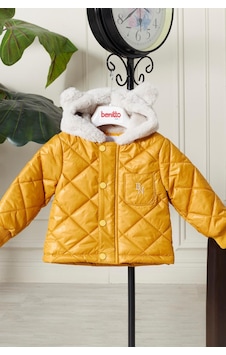 Benitto Kids Benittokids Erkek Bebek Çocuk Kulaklı Kapüşonlu Mont 51323 Sarı Benitto Kids Benittokids Erkek Bebek Çocuk Kulaklı Kapüşonlu Mont 51323 Sarı