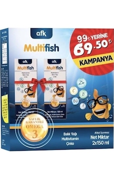 Multifish Omega Balık Yağı Şurup 150 ML 1+1 Avantajlı Paket