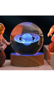 Şık Renk Değiştiren Cam Küre 6 Cm Ahşap Altlık İle 04649611 Şık Renk Değiştiren Cam Küre 6 Cm Ahşap Altlık İle 04649611