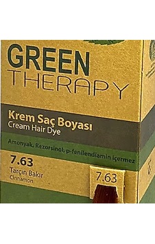 Green Therapy Krem Saç Boyası 7.63 Tarçın Bakır