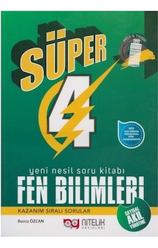 4. Sınıf Fen Bilimleri Yeni Nesil Süper Soru Kitabı - Burcu Özcan - Nitelik Yayınları 4. Sınıf Fen Bilimleri Yeni Nesil Süper Soru Kitabı - Burcu Özcan - Nitelik Yayınları