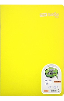 Mynote Text Klasik A4 Defter Plastik Kapak Çizgili 60 Yaprak - Sa