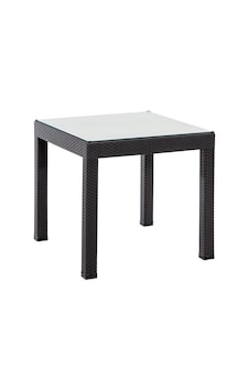 Rattan 80x80 Camlı Antrasit Masa - Bahçe&balkon&teras Koyu kahverengi Rattan 80x80 Camlı Antrasit Masa - Bahçe&balkon&teras Koyu kahverengi