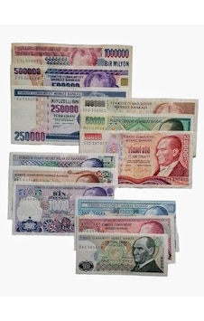 7. Emisyon 12 Li Set. Eski Koleksiyon Kağıt Para.