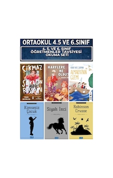 Ortaokul 4.5.ve 6.sınıf Çıkmaz Sokağın Ressamı,harflere Ne Oldu,almarpanın Gizemi,kimsesiz Çocuk,siyah İnci,robinson Crusoe 6 Kitap Set Ortaokul 4.5.ve 6.sınıf Çıkmaz Sokağın Ressamı,harflere Ne Oldu,almarpanın Gizemi,kimsesiz Çocuk,siyah İnci,robinson Crusoe 6 Kitap Set