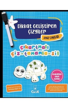 Dikkat Geliştiren Çizgiler - Deniz Canlıları- Floki Çocuk Dikkat Geliştiren Çizgiler - Deniz Canlıları- Floki Çocuk