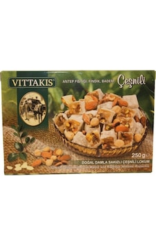 Vittakis Doğal Damla Sakızlı Çeşnili Lokum 250 G Vittakis Doğal Damla Sakızlı Çeşnili Lokum 250 G