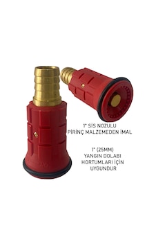 1" Sis Nozul- Yangın Dolap Lansı Pirinç Malzeme N11.46