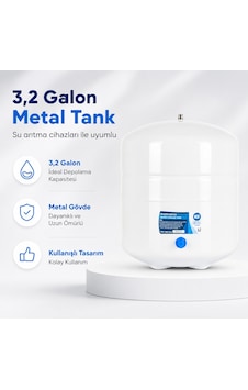 3,2 Galon Metal Su Arıtma Tankı 308693002 3,2 Galon Metal Su Arıtma Tankı 308693002