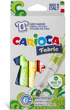 Carioca Cromatex T-Shirt Markers 6 Renk Kumaş Kalemi Carioca Cromatex T-Shirt Markers 6 Renk Kumaş Kalemi