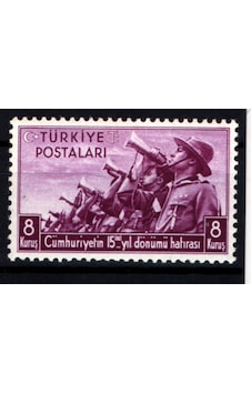 1938 Cumhuriyet'in Onbeşinci Yıldönümü Pulları 8 Kuruş Tp0785 İsfila1377 Teşhir Ürün 1938 Cumhuriyet'in Onbeşinci Yıldönümü Pulları 8 Kuruş Tp0785 İsfila1377 Teşhir Ürün