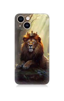 Apple Uyumlu iPhone 13 Silikon Kılıf Kral Aslan