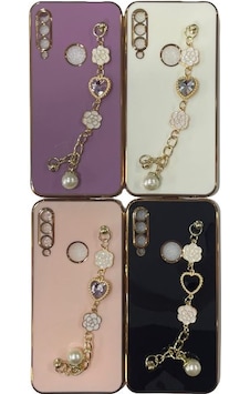 Huawei Y9 Prime 2019 Tasli Zincirli Silikon Kilif Huawei Y9 Prime 2019 Tasli Zincirli Silikon Kilif