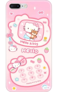 Apple Uyumlu iPhone 7 Plus /8 Plus Hello Kitty Görsel Baskılı Lansman Kılıf