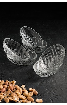 Oval Balık Sırtı Cam Kase Çerezlik Sunumluk Kahvaltılık 6 Adet Oval Balık Sırtı Cam Kase Çerezlik Sunumluk Kahvaltılık 6 Adet